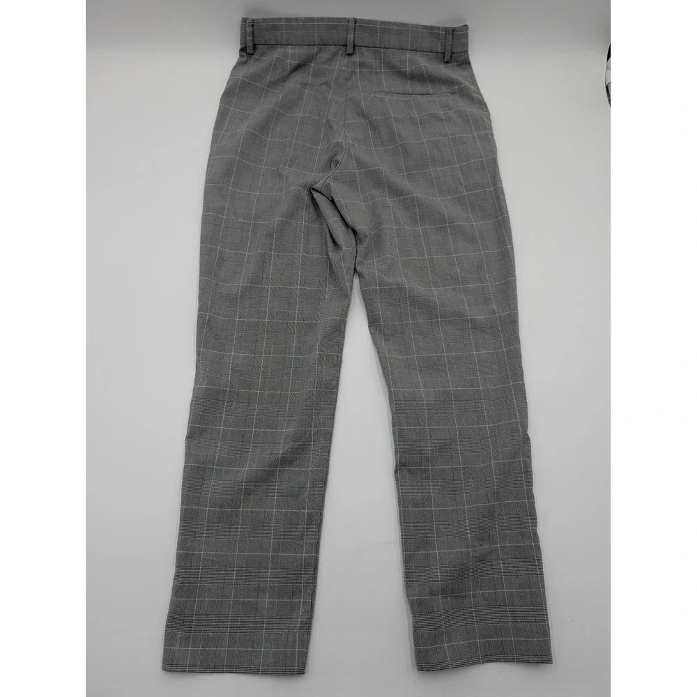 H&M Slim Fit Glen Check‎ Plaid Trousers Gray Mens Size 30R Excellent Condition